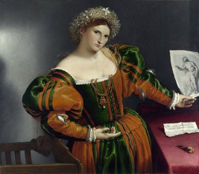 Portrait of a Venetian Woman as Lucretia by Lorenzo Lotto