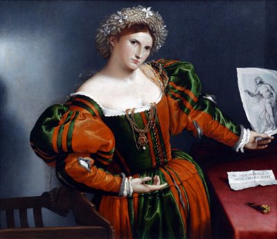 Portrait of a Woman Inspired by Lucretia by Lorenzo Lotto by Lorenzo Lotto