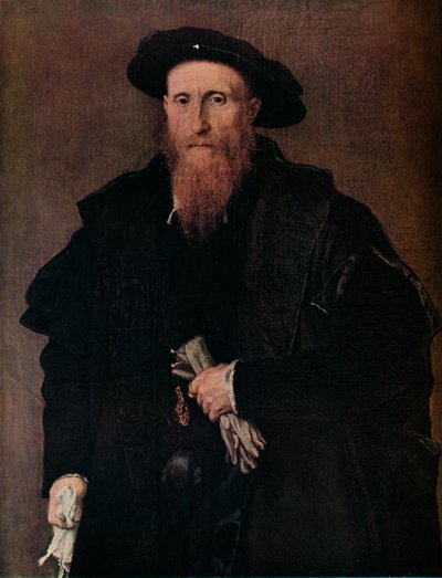 Portrait of a Gentleman with Gloves by Lorenzo Lotto