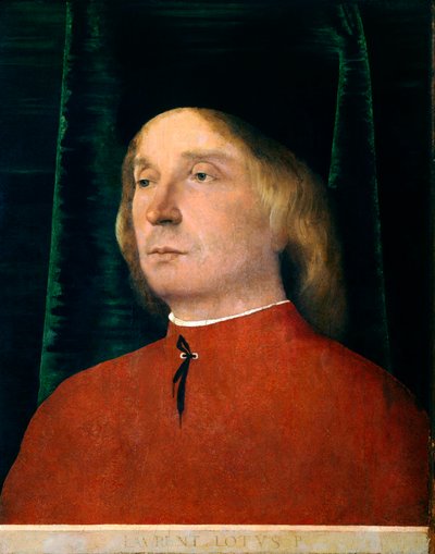 Portrait of Young Man in Red Suit by Lorenzo Lotto
