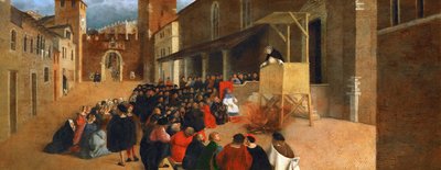Saint Dominic Preaching in Recanati by Lorenzo Lotto