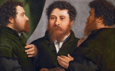 Portrait of a Goldsmith in Three Positions by Lorenzo Lotto