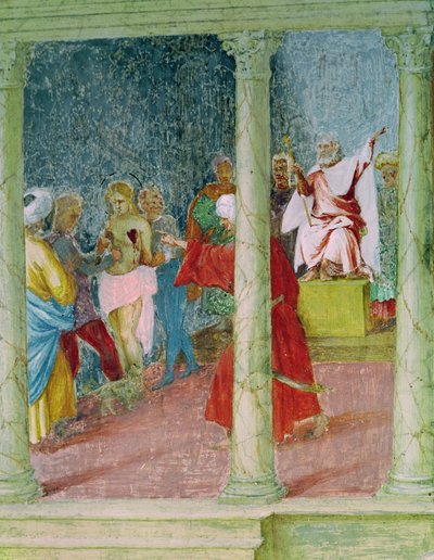 Scenes from the Life of St. Barbara (detail) by Lorenzo Lotto