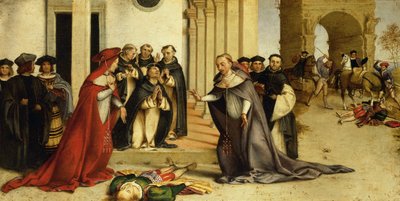St Dominic resurrecting Napoleone Orsini by Lorenzo Lotto