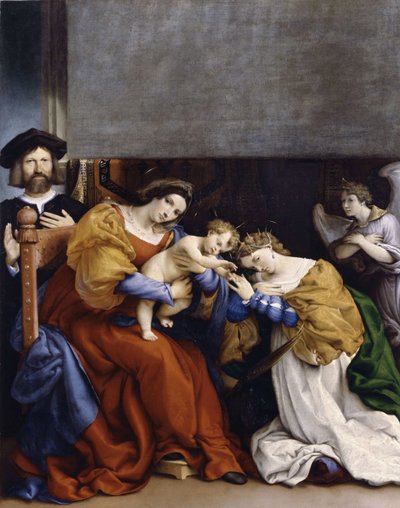 The Mystical Marriage of Saint Catherine with the Donor Niccolò Bonghi by Lorenzo Lotto