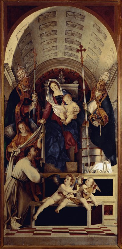 The Virgin and Child with Saint Dominica, Saint Gregory, and Saint Urban by Lorenzo Lotto