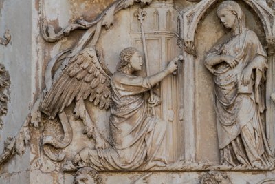 Annunciation (detail) by Lorenzo Maitani