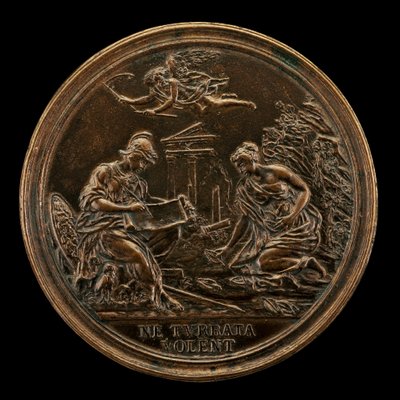 Allegory with Minerva, Time, and a Sybil [reverse], 1725 by Lorenzo Maria Weber