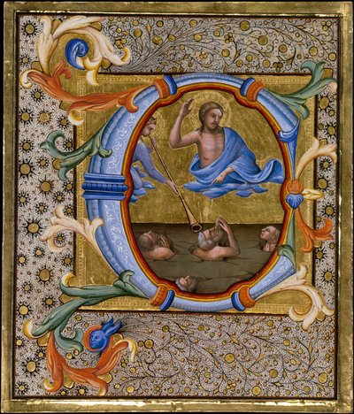 Last Judgment in an Initial C, ca. 1406-7 by Lorenzo Monaco