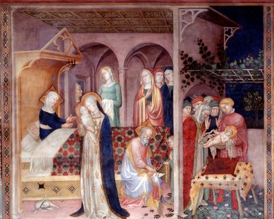 Birth of Saint John the Baptist and Circumcision by Lorenzo Salimbeni