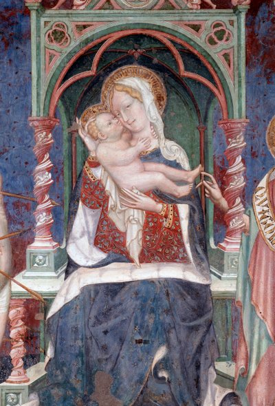 Virgin with Jesus with St John the Baptist and St Sebastian (detail) by Lorenzo Salimbeni