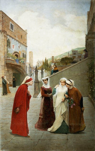 The Meeting of Dante and Beatrice by Lorenzo Valles