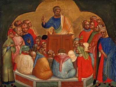 Apostle Peter Preaching Predella Panel by Lorenzo Veneziano