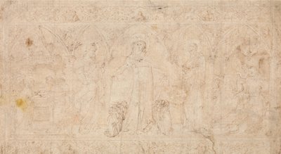 Design for an Antependium: The Madonna della Misericordia with Saints John the Baptist by Lorenzo Veneziano.