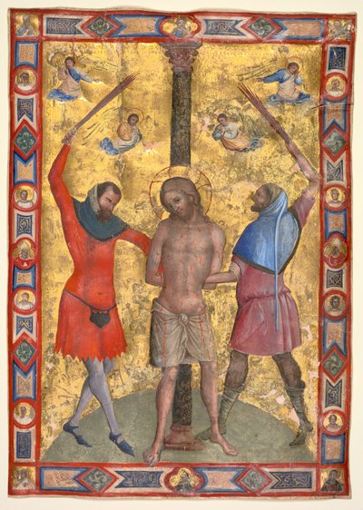 Miniature from a Mariegola: The Flagellation by Lorenzo Veneziano