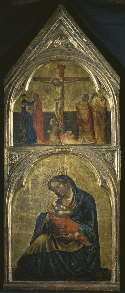 Virgin and Child with a Crucifixion by Lorenzo Veneziano