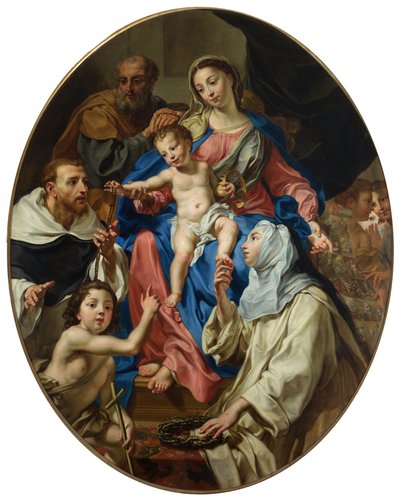 Our Lady of the Rosary and Saints by Lorenzo de