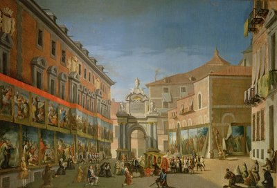 The Arch of Triumph of St. Mary in the Main Street of Madrid by Lorenzo de Quiros