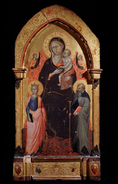 Virgin and Child with Saint Catherine of Alexandria, Saint Anthony the Great and Angels by Lorenzo di Bicci