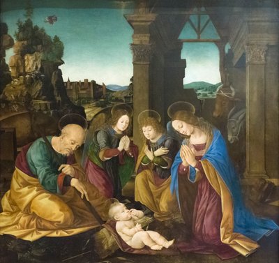 Adoration of the Christ Child by Lorenzo di Credi