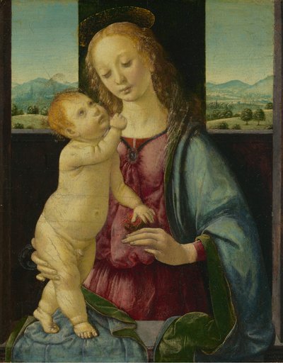Madonna and Child with a Pomegranate by Lorenzo di Credi
