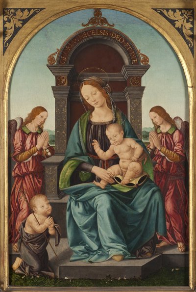 Madonna and Child with the Infant St John and Angels by Lorenzo di Credi
