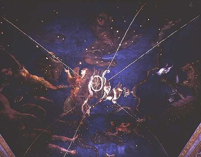 The Goddess Diana in Her Chariot Surrounded by Representations of the Signs of the Zodiac from the Sala dello Zodiaco by Lorenzo the Younger Costa