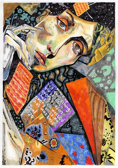 Inspirational Collage Portrait by Loretta Van Der Westhuizen