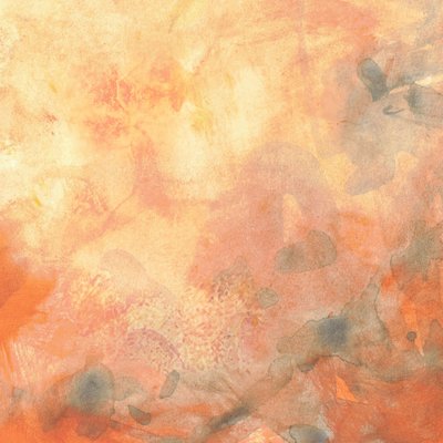 Golden Peach Watercolor Flow by Lori Ann Folz