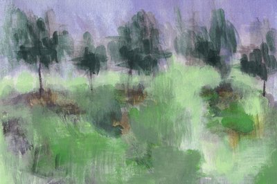 Hazy Green Landscape by Lori Ann Folz