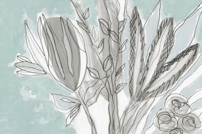 Soft Botanical Abstract by Lori Ann Folz
