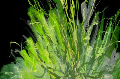 Vibrant Green Abstract by Lori Ann Folz