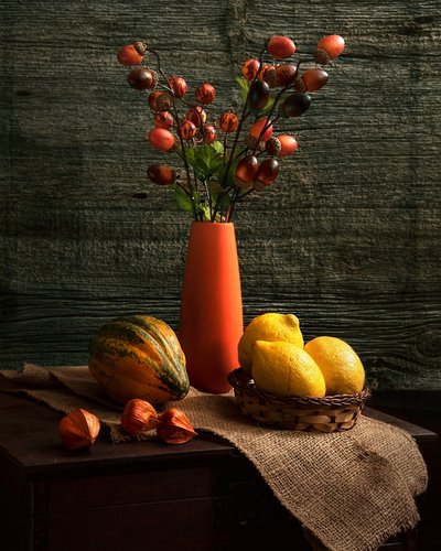 Autumn Harvest Still Life by Louie Luo