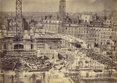Building of the Paris Opera (Palais Garnier) March 25 by Louis Emile Durandelle