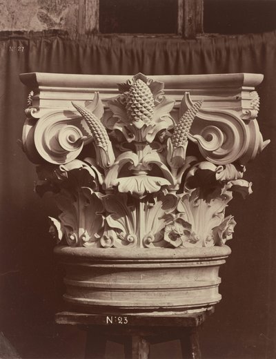 Ornamental Sculpture from the Paris Opera House (Column Fragment), 1865/1874 (photo) by Louis-Emile Durandelle