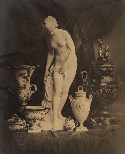 Still Life with Statuette and Vases by Louis-Rémy Robert