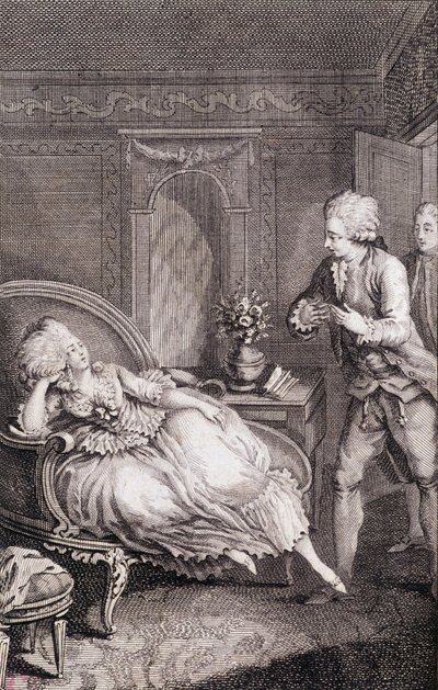 Gentleman Declaring His Love to a Lady Languishing on a Shepherdess - in 
