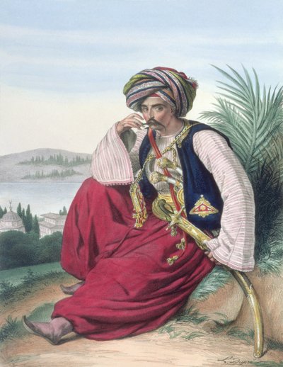 A Mameluke or Slave Soldier, engraved by the Thierry Brothers by Louis (after) Dupre