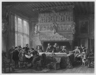 The Council of War at Courtray (from the picture in the Vernon Gallery) by Louis (after) Haghe
