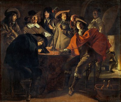 A Company of Smokers, Also the Guards by Louis (attr. to) Le Nain