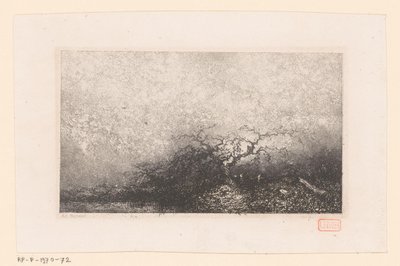 Landscape with a Tree by a Pool by Louis Adolphe Hervier
