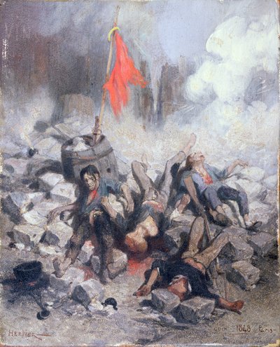 Victims at a Barricade in June 1848 by Louis Adolphe Hervier