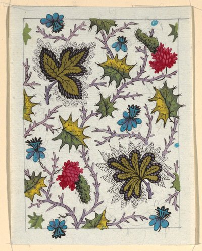 Floral Design for Printed Textile by Louis Albert DuBois