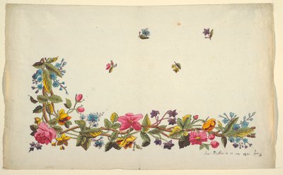 Floral Design for Printed Textile by Louis Albert DuBois