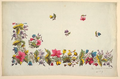 Floral Design for Printed Textile by Louis Albert DuBois