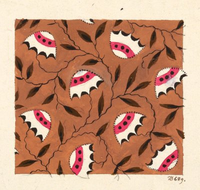 Floral Design for Printed Textile by Louis Albert DuBois