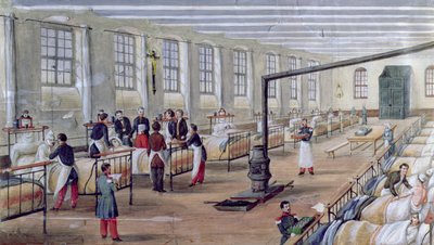 Military Hospital of Val-de-Grace in Paris, 1854 by Louis Amable Crapelet