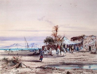 Tunisian Landscape by Louis Amable Crapelet