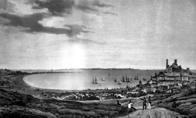 Cannes and the Island of Sainte Marguerite by Louis Ambroise (after) Garneray