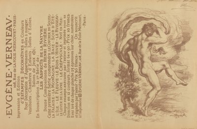 Dancing Nude and Advertisement for Eugène Verneau